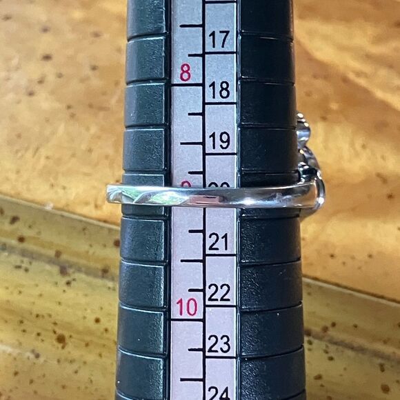 Natural Connemara Marble Sterling Silver Claddagh Ring Size 9 - Picture 8 of 9